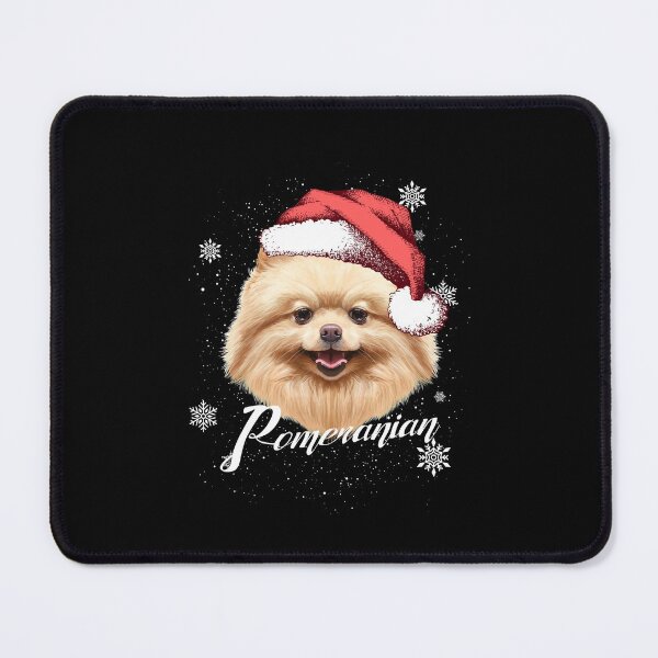 Item preview, Happy Dog Brown Pomeranian Christmas Santa Hat designed and sold by Barnissim.