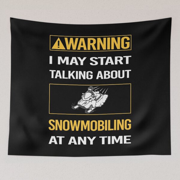 Item preview, Funny Warning Snowmobiling Snowmobile designed and sold by FulviaContreras.