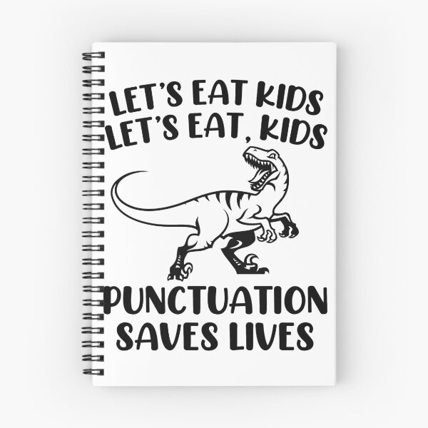 Item preview, Funny Grammar Teacher Let's Eat Kids Punctuation Saves Lives Dinosaurs T-Rex designed and sold by Master Jay.
