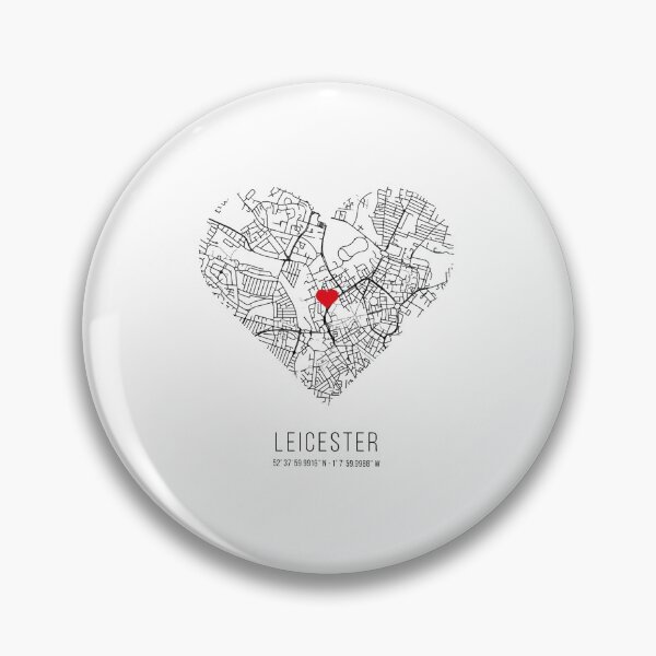 Item preview, Heart Leicester City Map (United Kingdom - UK)   designed and sold by TraffordPrint.