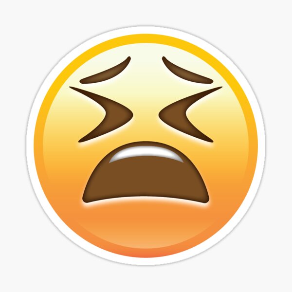 "Ugh face emoji" Sticker for Sale by therob Redbubble