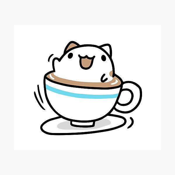 Impression photo « Chat de café kawaii, Comic Cat, Bugcat Capoo », par ...