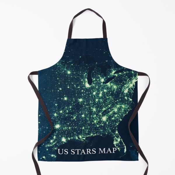 Item preview, blacklight united states stars night map - hypercolor stars designed and sold by Long Exposure.