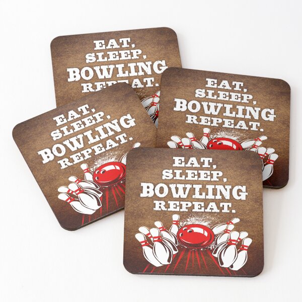 Item preview, Eat Sleep Bowling Vintage Art designed and sold by AverilArt.