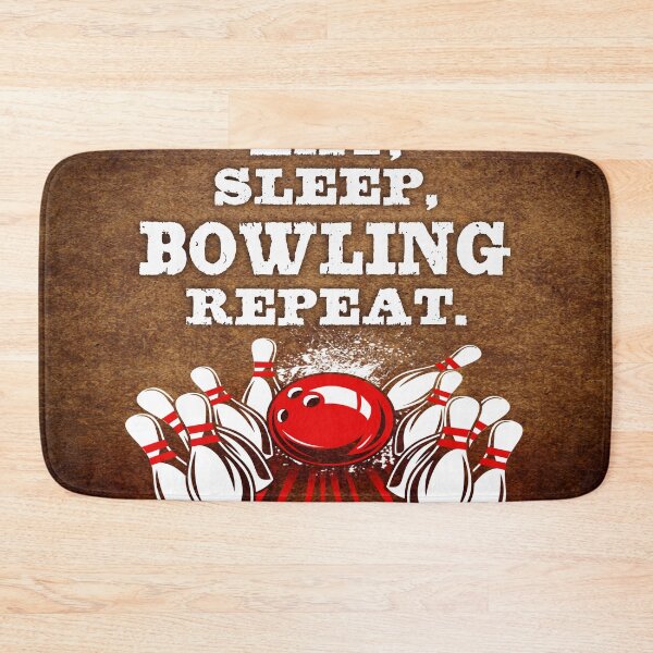 Item preview, Eat Sleep Bowling Vintage Art designed and sold by AverilArt.