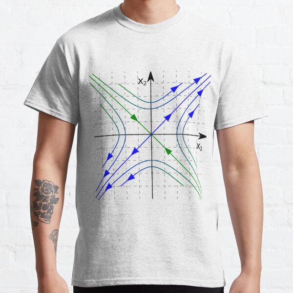 The singular points of the integral curves.  Saddle Classic T-Shirt