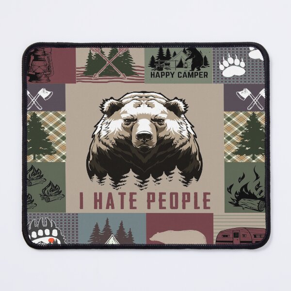 Item preview, Camping Bear I Hate People designed and sold by AverilArt.