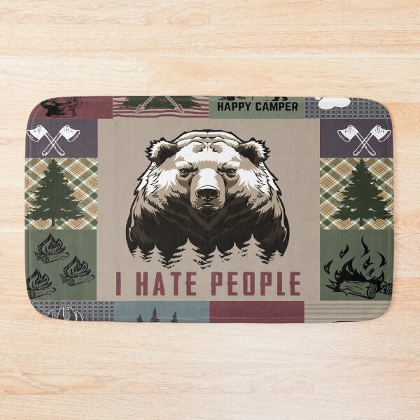 Item preview, Camping Bear I Hate People designed and sold by AverilArt.