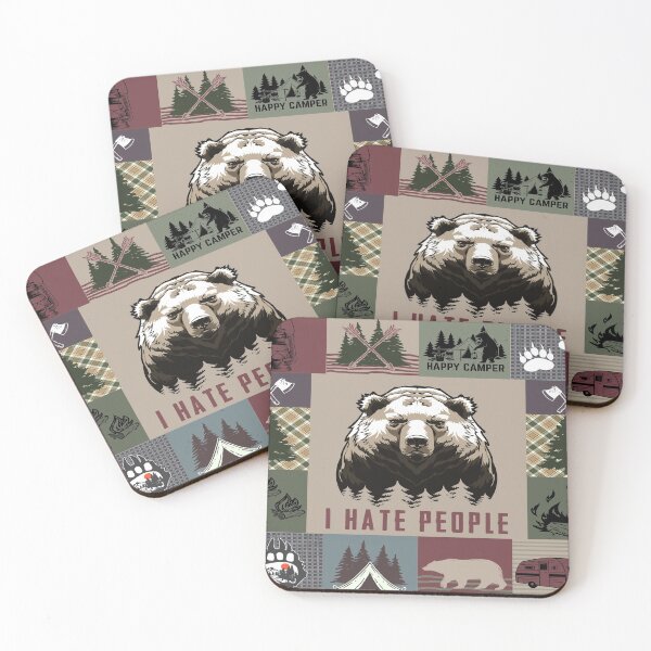 Item preview, Camping Bear I Hate People designed and sold by AverilArt.