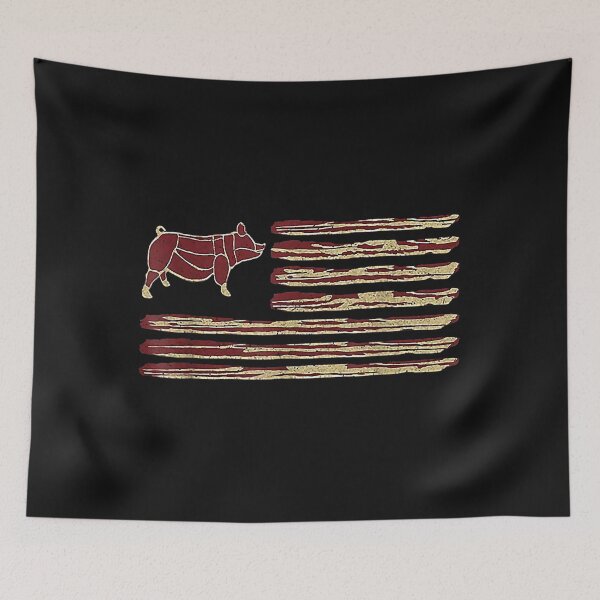 Item preview, Bacon Flag Pig Vintage designed and sold by Mitzi12312.