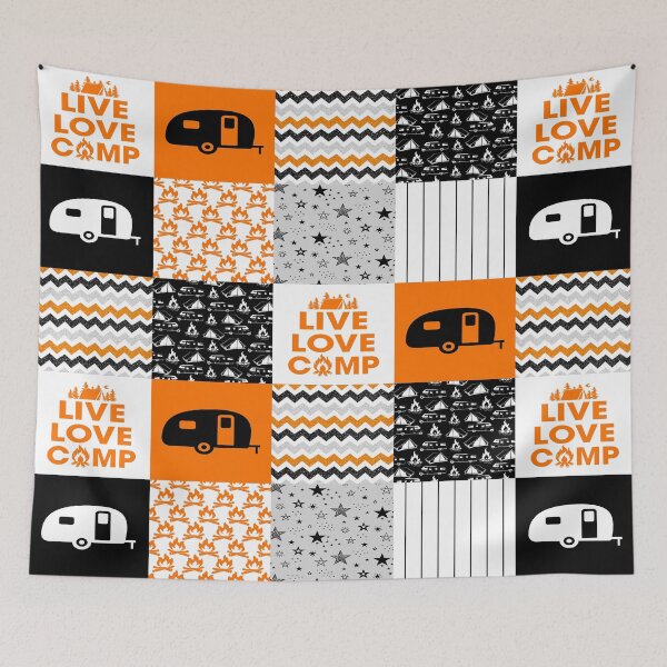 Item preview, Orange Eat Sleep Camp Camping Life designed and sold by AverilArt.