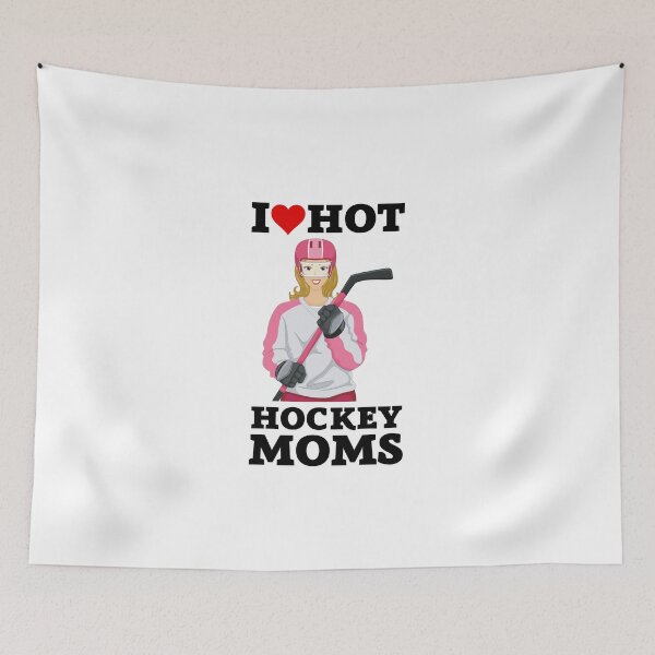 Item preview, I Love Hot Hockey Moms - Divertido Pegatina designed and sold by andrei49387.