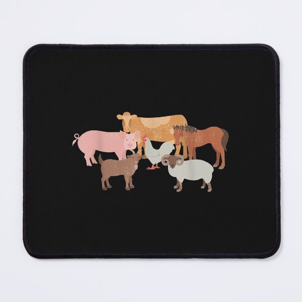Item preview, Cute Farm Animals Cow Pig Chicken Horse Sheep and Goat designed and sold by Mitzi12312.