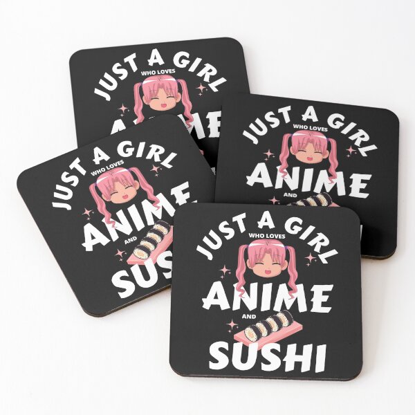 Item preview, Just a girl who loves anime and sushi designed and sold by AllPrintsAndArt.
