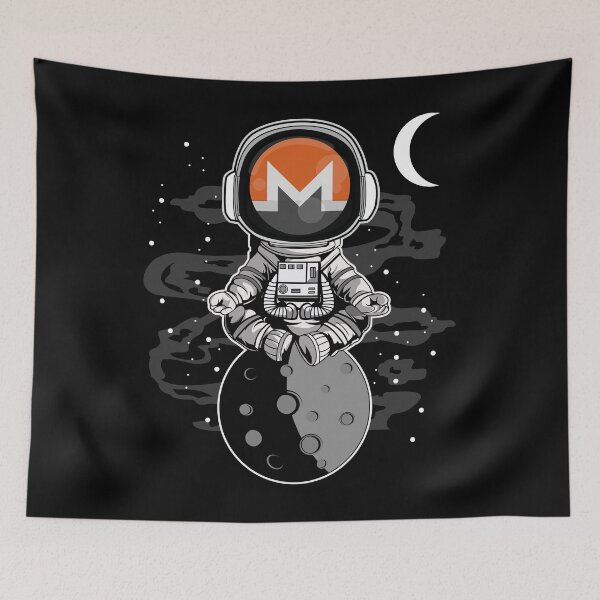 Item preview, Astronaut Yoga Monero XMR Coin To The Moon Crypto Token Cryptocurrency Blockchain Wallet HODL designed and sold by AdamRoberts90.