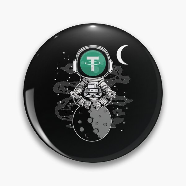 Item preview, Astronaut Yoga Tether USDT Coin To The Moon Crypto Token Cryptocurrency Blockchain Wallet HODL designed and sold by AdamRoberts90.
