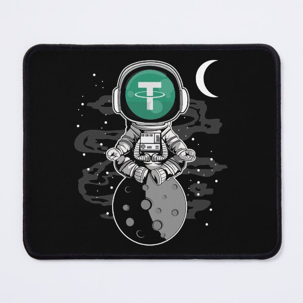 Item preview, Astronaut Yoga Tether USDT Coin To The Moon Crypto Token Cryptocurrency Blockchain Wallet HODL designed and sold by AdamRoberts90.