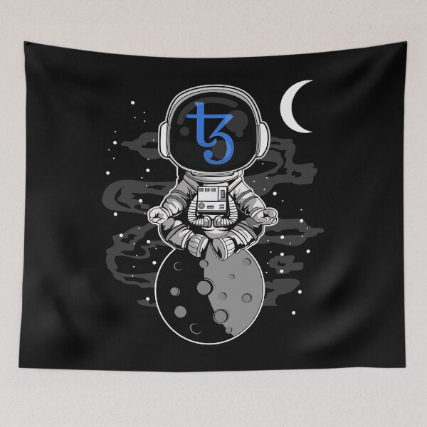 Item preview, Astronaut Yoga Tezos XTZ Coin To The Moon Crypto Token Cryptocurrency Blockchain Wallet HODL designed and sold by AdamRoberts90.
