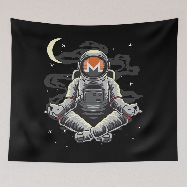 Item preview, Astronaut Yoga Monero XMR Coin To The Moon Crypto Token Cryptocurrency Blockchain Wallet HODL designed and sold by AdamRoberts90.