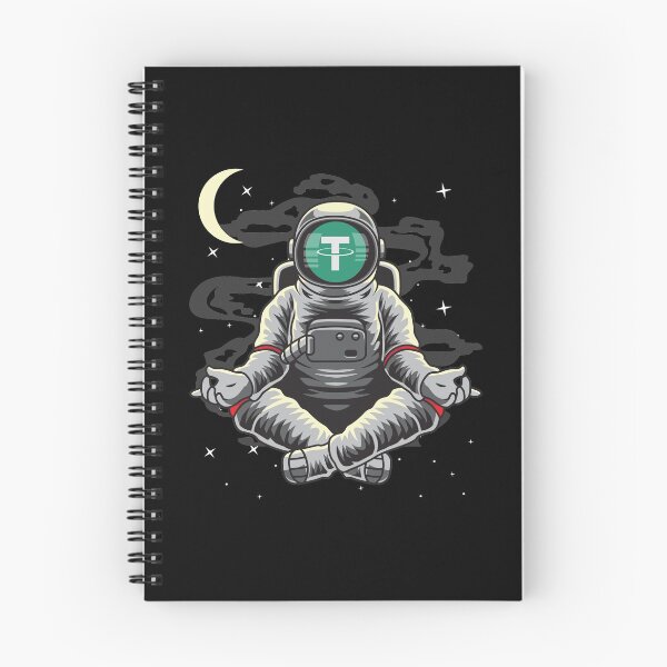 Item preview, Astronaut Yoga Tether USDT Coin To The Moon Crypto Token Cryptocurrency Blockchain Wallet HODL designed and sold by AdamRoberts90.