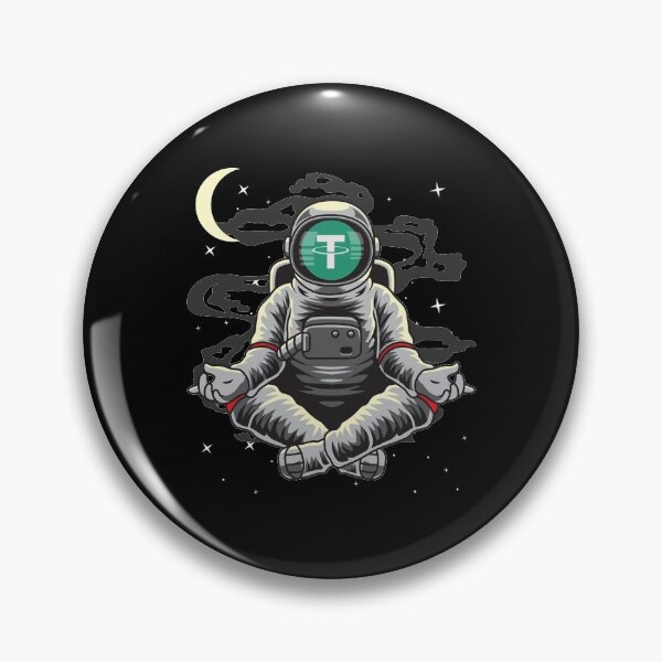 Item preview, Astronaut Yoga Tether USDT Coin To The Moon Crypto Token Cryptocurrency Blockchain Wallet HODL designed and sold by AdamRoberts90.