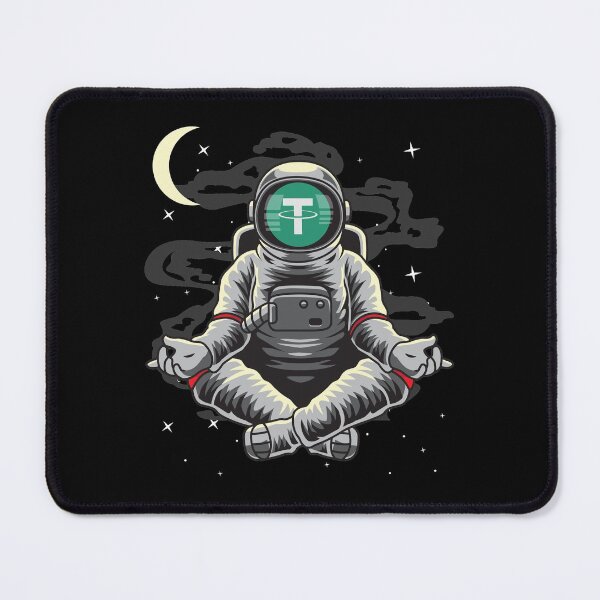 Item preview, Astronaut Yoga Tether USDT Coin To The Moon Crypto Token Cryptocurrency Blockchain Wallet HODL designed and sold by AdamRoberts90.