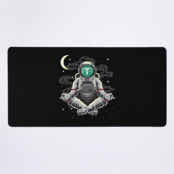 Item preview, Astronaut Yoga Tether USDT Coin To The Moon Crypto Token Cryptocurrency Blockchain Wallet HODL designed and sold by AdamRoberts90.