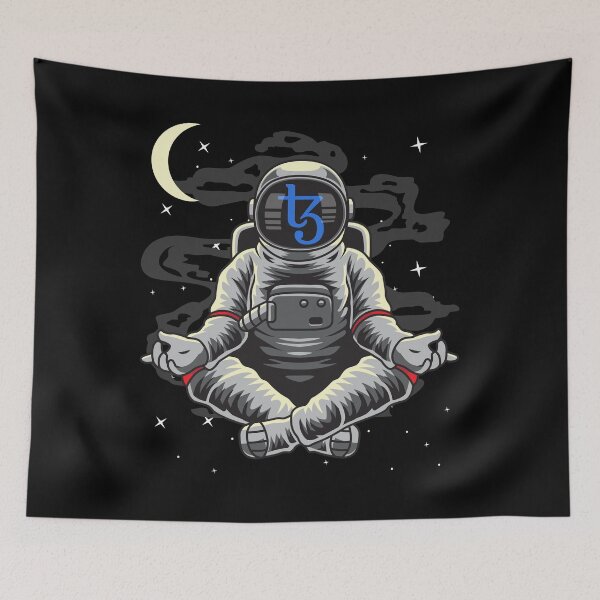Item preview, Astronaut Yoga Tezos XTZ Coin To The Moon Crypto Token Cryptocurrency Blockchain Wallet HODL designed and sold by AdamRoberts90.