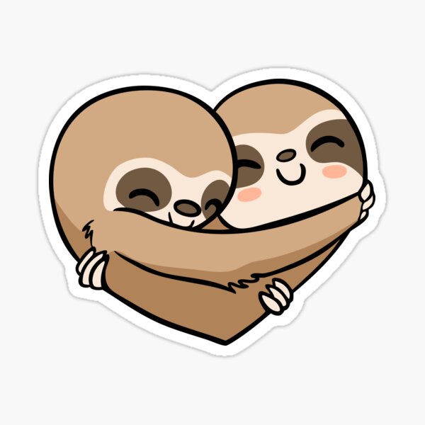 Sloth Heart Sticker