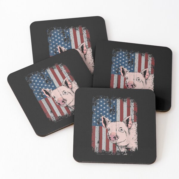 Item preview, Pig American USA Flag Patriotic Pig Farm Gift designed and sold by Mitzi12312.