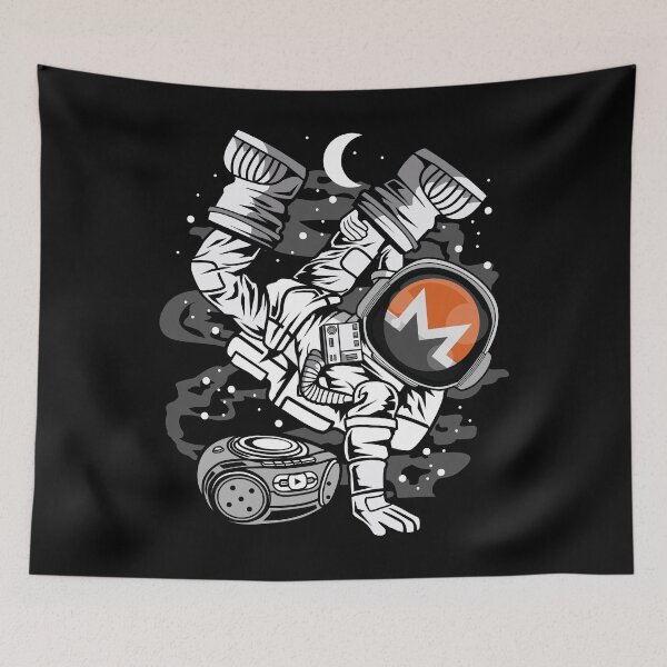 Item preview, Astronaut Hiphop Monero XMR Coin To The Moon Crypto Token Cryptocurrency Blockchain Wallet HODL designed and sold by AdamRoberts90.