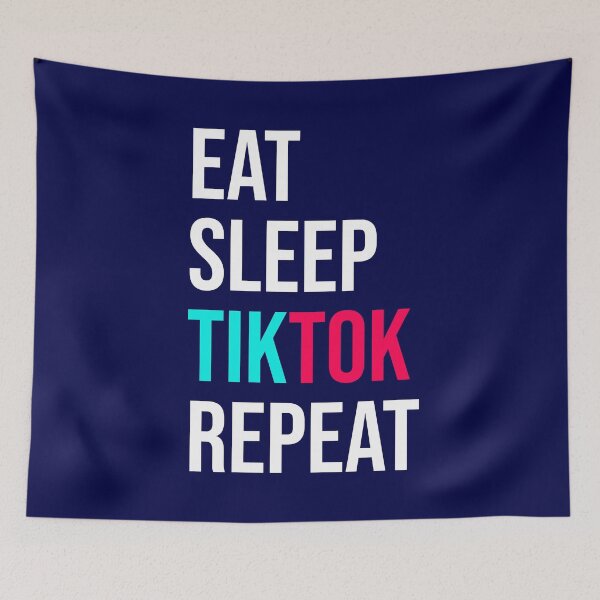 Item preview, Eat Sleep TikTok Repeat designed and sold by CatArtStore.