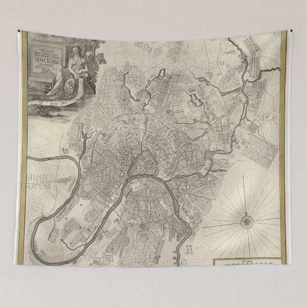 Item preview, Map of Moscow - 1745 designed and sold by paulrommer.