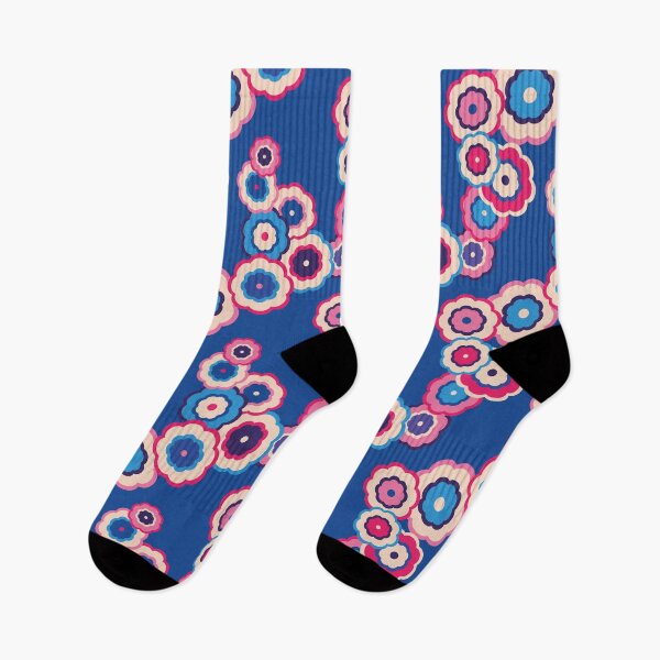 Item preview, RETRO FLOWER BLUE & PINK designed and sold by ZoeChapman.