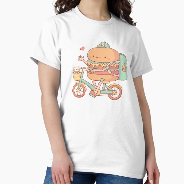 Item preview, Cute Burger On Bicycle, Fast Food Delivery designed and sold by rustydoodle.