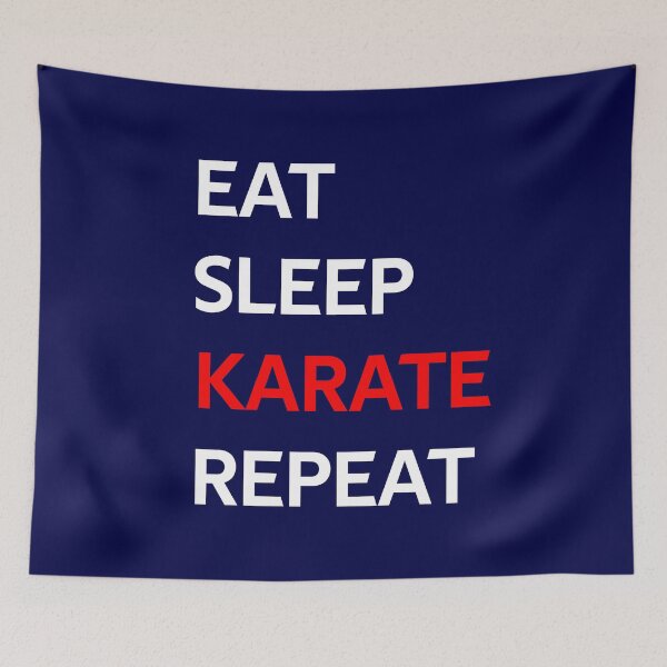 Item preview, Eat Sleep Karate Repeat designed and sold by CatArtStore.