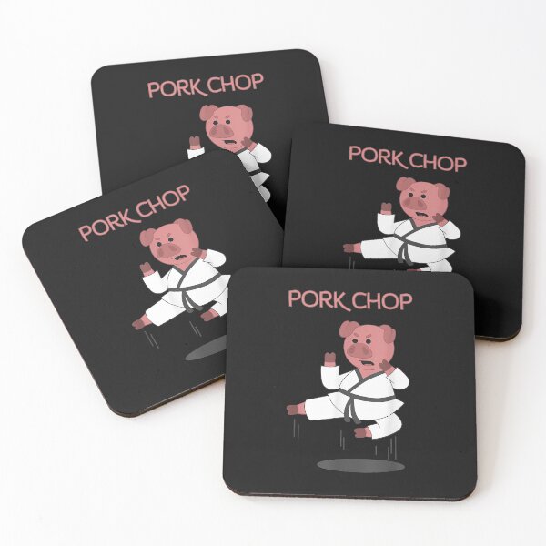 Item preview, Pork Chop - Funny Pig Karate Pun designed and sold by Mitzi12312.