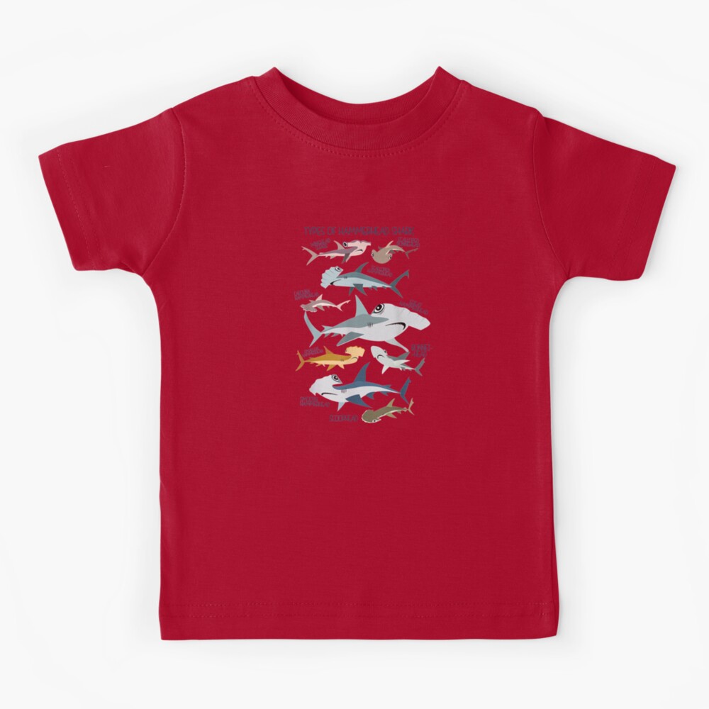 types of HAMMERHEAD shark guide Kids T-Shirt for Sale by