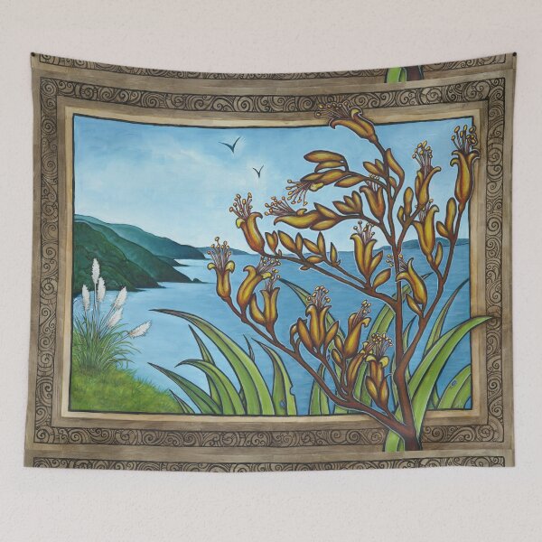 Item preview, Flax Coastline designed and sold by AprilAppleArt.