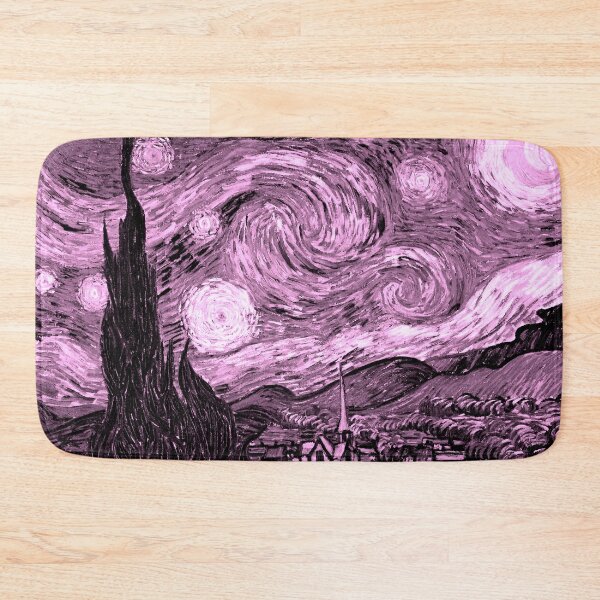 Item preview, Rose Pink The Starry Night by Vincent Van Gogh designed and sold by SimpleJoyStyle.