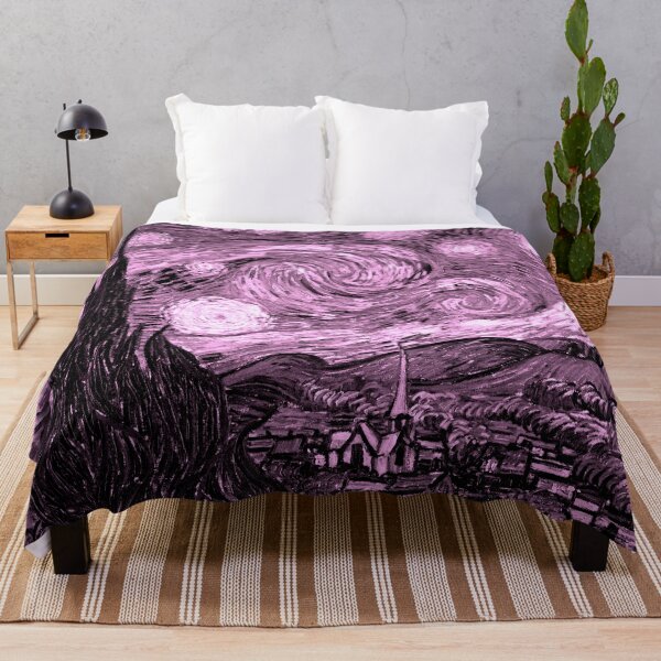 Item preview, Rose Pink The Starry Night by Vincent Van Gogh designed and sold by SimpleJoyStyle.