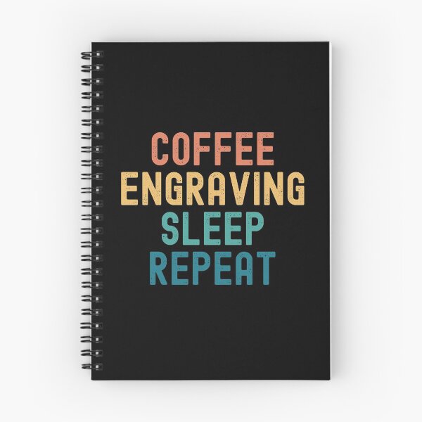 Item preview, Coffee Engraving Sleep Repeat - Funny Engraving & Coffee Gift designed and sold by kindxinn.