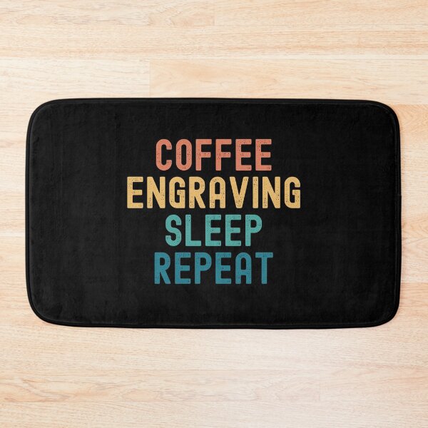 Item preview, Coffee Engraving Sleep Repeat - Funny Engraving & Coffee Gift designed and sold by kindxinn.
