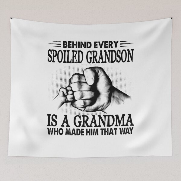 Item preview, Behind Every Spoiled Grandson Is Grandma designed and sold by JasmineGularte.