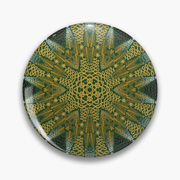 Item preview, Green Gold Energy Mandala Geometry Artistry designed and sold by webgrrl.