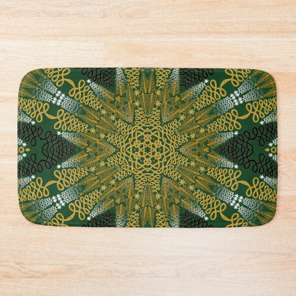 Item preview, Green Gold Energy Mandala Geometry Artistry designed and sold by webgrrl.