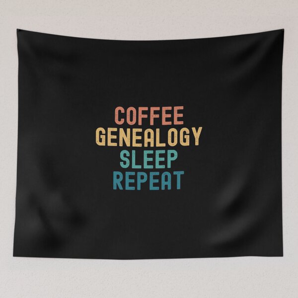 Item preview, Coffee Genealogy Sleep Repeat - Funny Genealogy & Coffee Gift designed and sold by kindxinn.