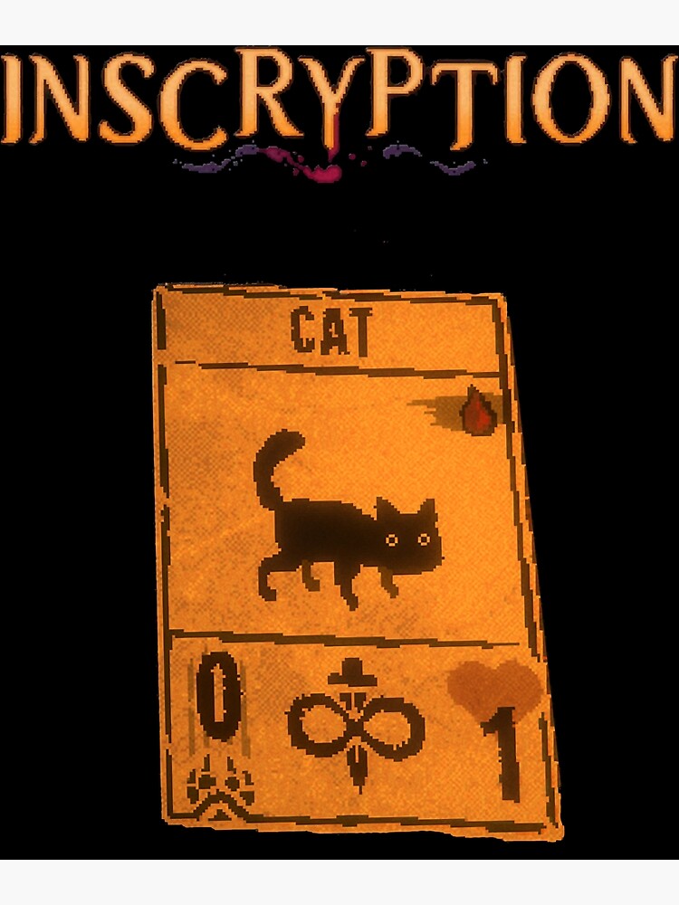 Inscryption Psychological Horror Black Cat Card Game Halloween Scary Spooky  Dark Escape-room Puzzles Greeting Card