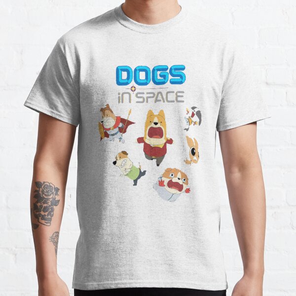 dogs in space t shirt