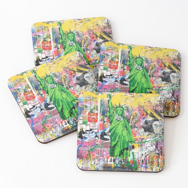 Item preview, Statue Of Liberty Holding Paintbrush Pop Culture Street Art Mashup designed and sold by WE-ARE-BANKSY.